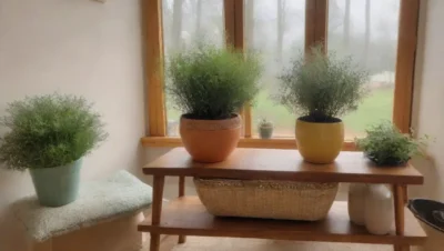 Un acogedor salón con luz suave