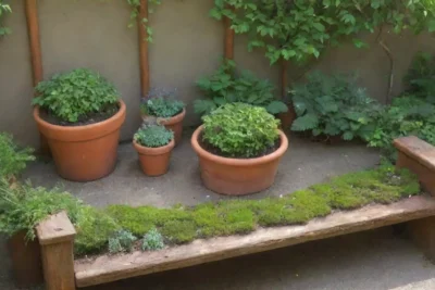 Un sereno jardín con hojas verdes