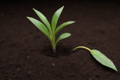 Terrenos ricos y oscuros con plantas sanas e ilustraciones de propiedades ideales para el cultivo de Pimpinela.