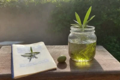 Un ambiente sereno con hojas de olivo
