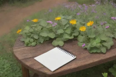 Un tranquilo jardín con hojas verdes