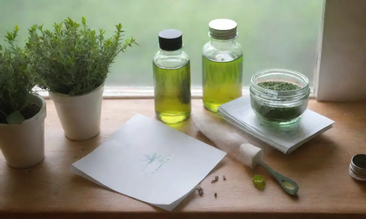 Un rincón acogedor y sereno lleno de hierbas, té, y elementos naturales