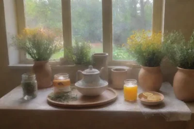 Una cocina vibrante y acogedora