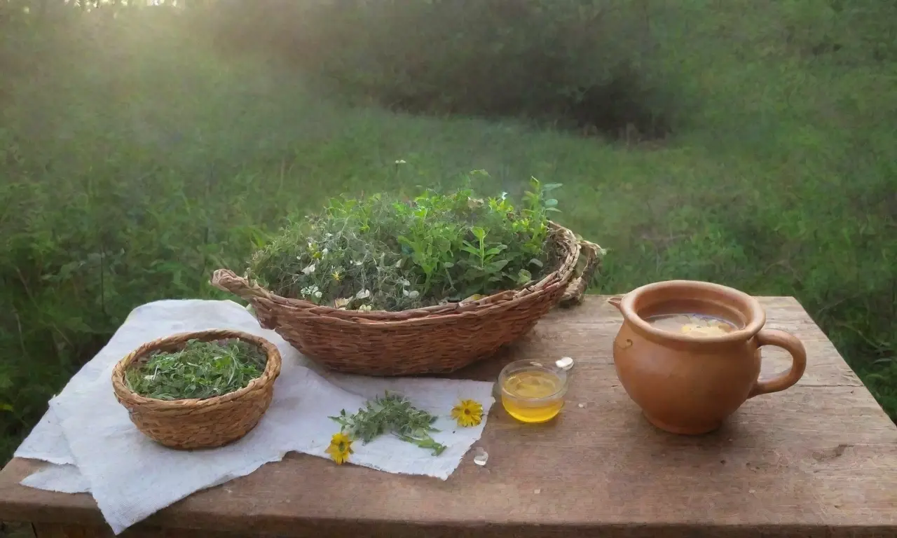 Un ambiente sereno y acogedor con hierbas frescas
