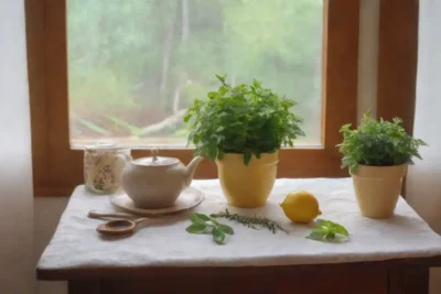 Una cocina serena con luz suave