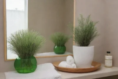 Un baño sereno con luz natural
