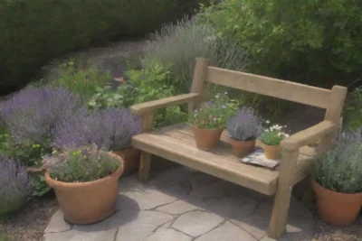 Un jardín sereno lleno de flores