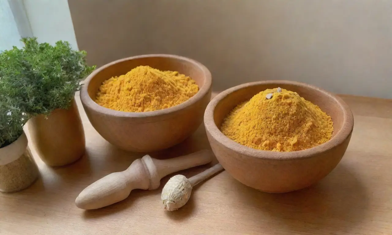 Un acogedor ambiente de cocina con cúrcuma, jengibre, hierbas frescas y luz natural