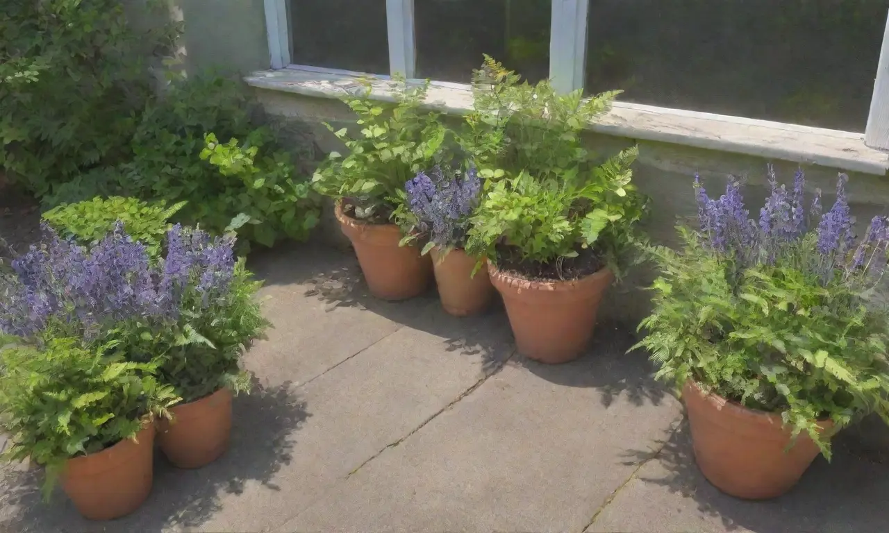 Un jardín sereno con hojas verdes