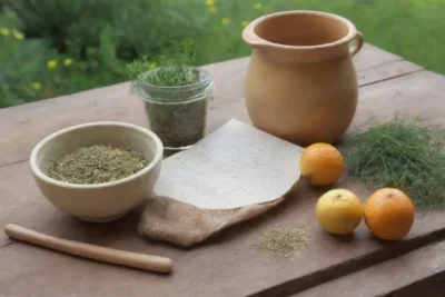 Un acogedor ambiente de cocina con hierbas frescas