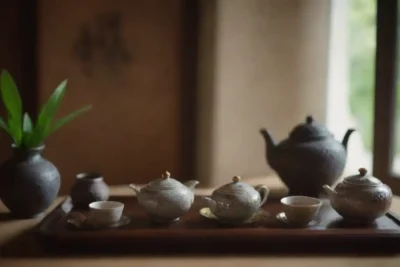 Elegante set de té con set de té