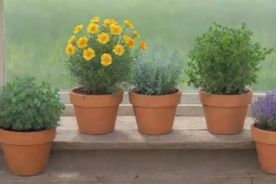 Un jardín vibrante y sereno lleno de colores