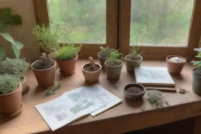 Un rincón acogedor lleno de plantas