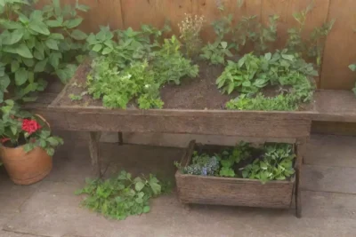 Un jardín sereno lleno de plantas vibrantes