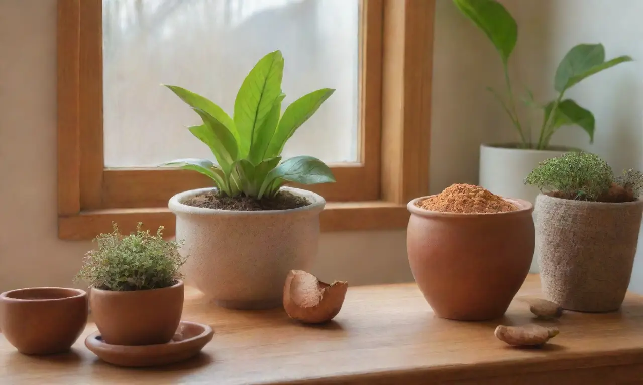 Un rincón acogedor con jengibre, té humeante y una atmósfera tranquila