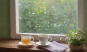 Un momento sereno y acogedor con té