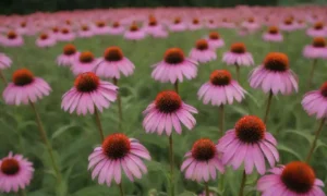 Plantas de equinácea siendo cosechadas en diferentes momentos