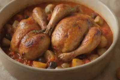 Una muestra vibrante de platos como pollo asado
