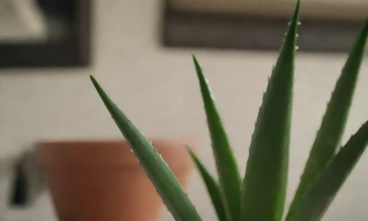 Planta de aloe vera junto con atletas entrenando e hidratando.
