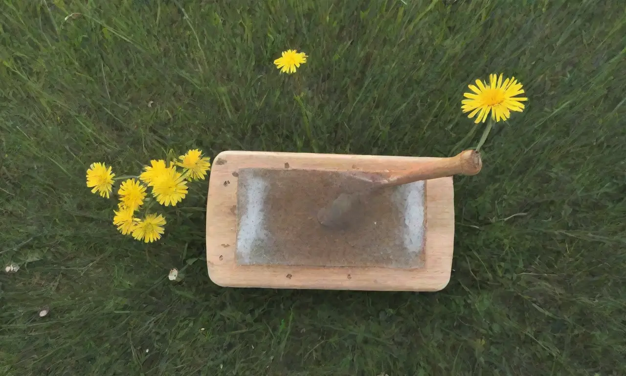 Un acogedor rincón de cocina con flores de diente de león, té humeante y un ambiente sereno