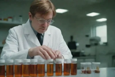 Análisis científico extractos de equinacea en un laboratorio con muestras y equipos.