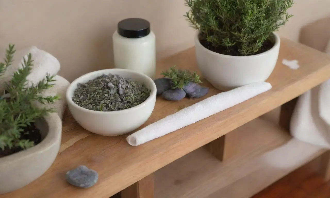 Un spa sereno con aromas de romero y un ambiente relajante