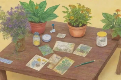 Un jardín sereno lleno de vida