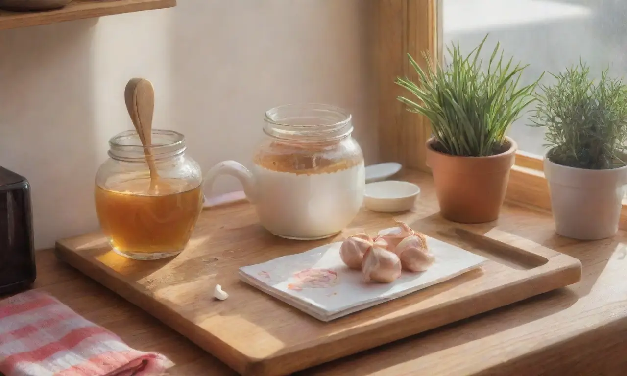 Una cocina vibrante y acogedora, iluminada por el sol, llena de ingredientes frescos y un ambiente de bienestar