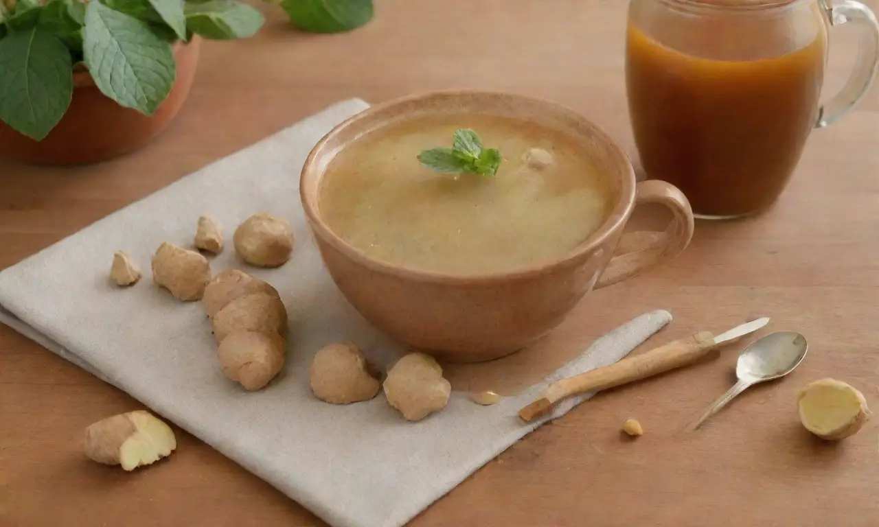 Un acogedor ambiente de cocina con jengibre, miel, menta y luz solar que invita a la relajación