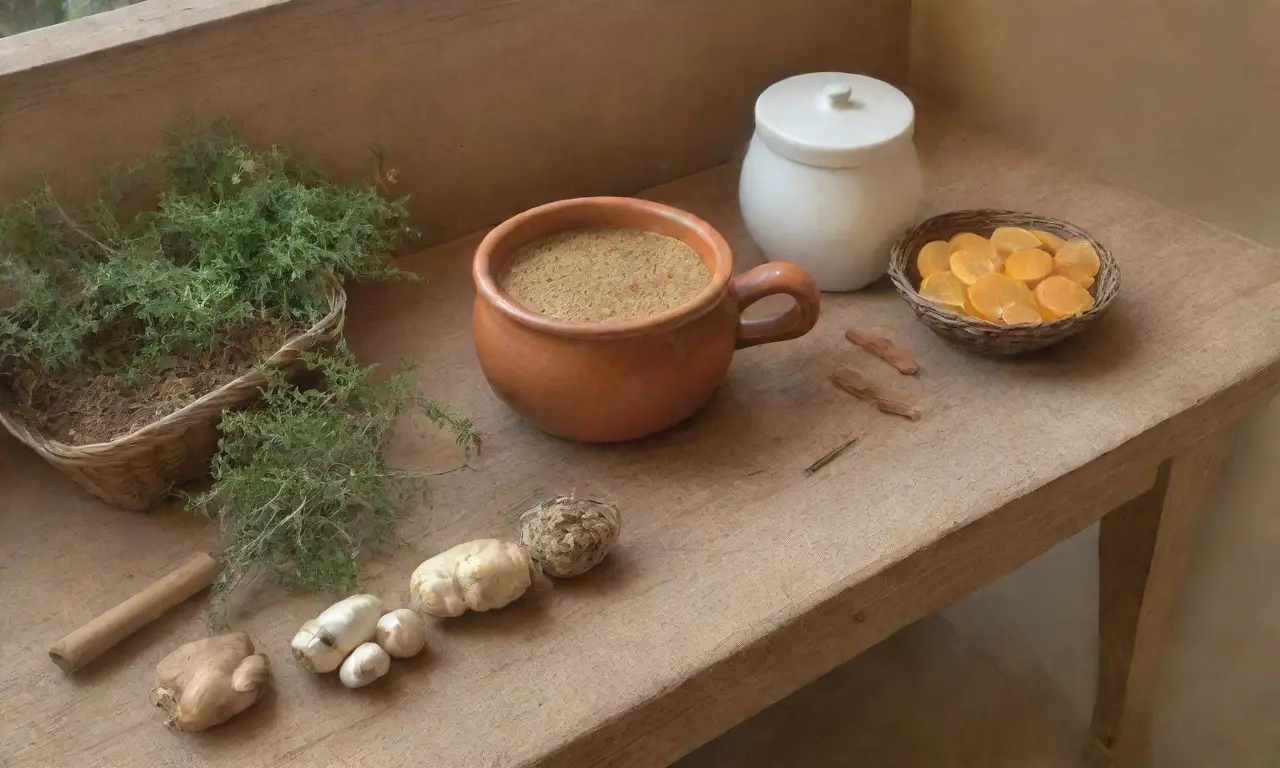 Un acogedor ambiente de cocina con jengibre, especias y colores vibrantes que invitan a la salud