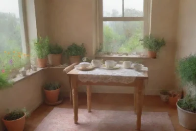 Una cocina serena con luz del sol