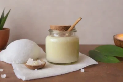 Un ambiente sereno de spa con elementos naturales y toques tropicales