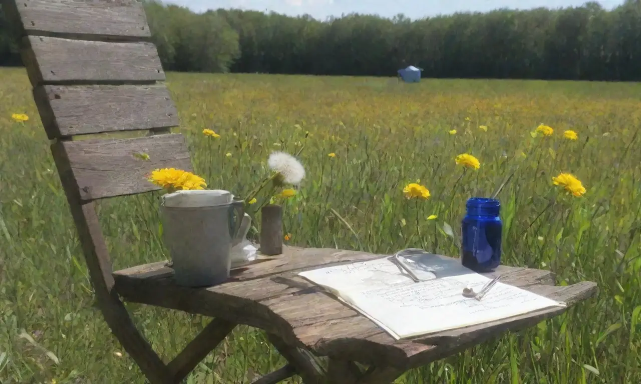 Un campo de diente de león brilla al sol