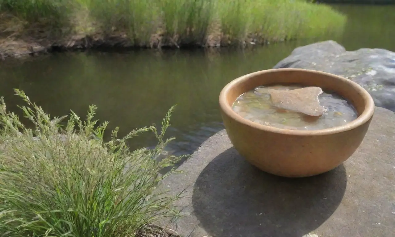 Un sereno entorno de spa natural con ramas de sauce, agua brillante y aromas relajantes
