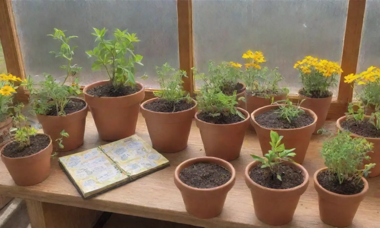 Un rincón acogedor de jardinería lleno de vida y esperanza