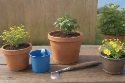 Un jardín vibrante y lleno de vida con flores