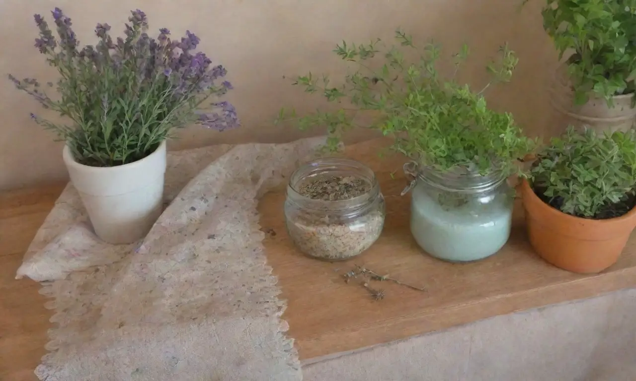 Un rincón acogedor lleno de hierbas, luz suave y aromas naturales
