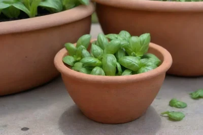 Un ambiente tranquilo y aromático con albahaca fresca