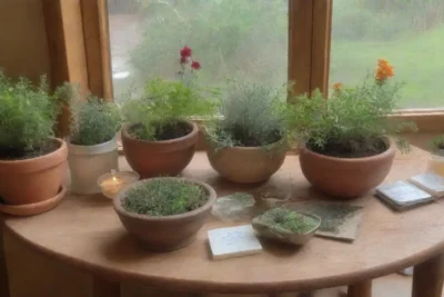 Un ambiente sereno y acogedor lleno de plantas