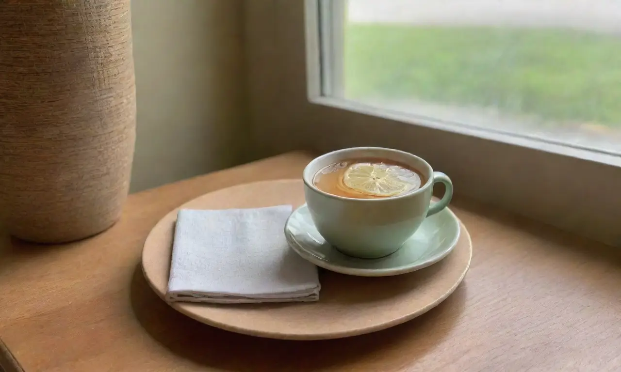 Un ambiente acogedor con té, muña, luz suave y tranquilidad
