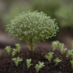 Plantas de tomillo con enfoque en sus hojas